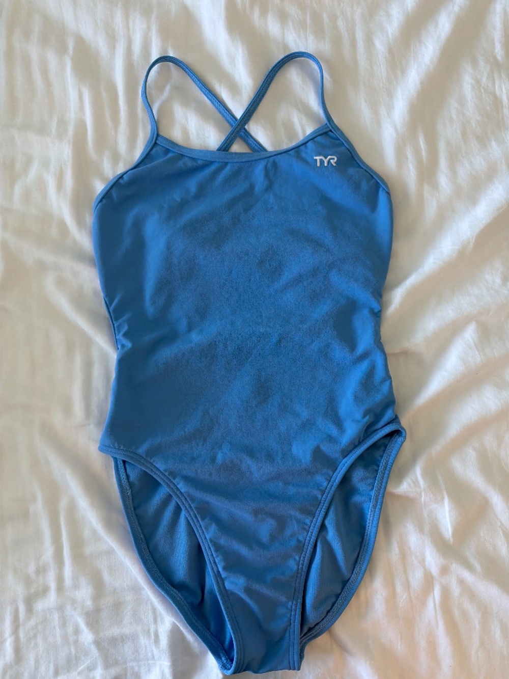 TYR Light Blue One Piece Swimsuit Size 32